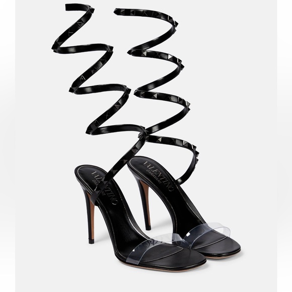 Valentino Rockstud Ankle Strap Stiletto Sandals - Picture 6 of 9